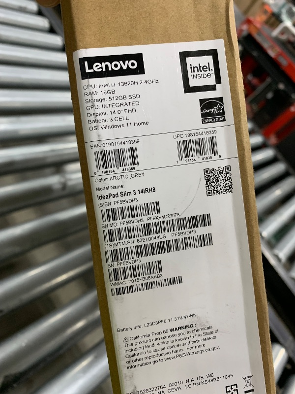 Photo 1 of Lenovo IdeaPad Slim 3i - 2024 - Lightweight Laptop - Rapid Charge Boost - 14" FHD IPS Display - 16GB Memory - 512GB SSD Storage - Intel® Core™ i7-13620H - Windows 11 HomeArctic Grey