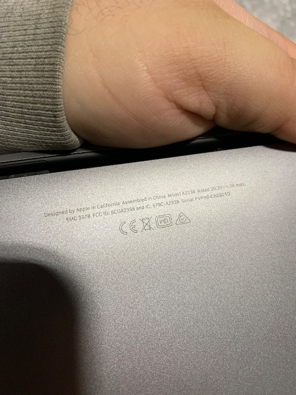 Photo 1 of Apple 2020 MacBook Pro with M1 Chip, 13-inch, 8GB RAM, 256GB SSD, Silver (Renewed)