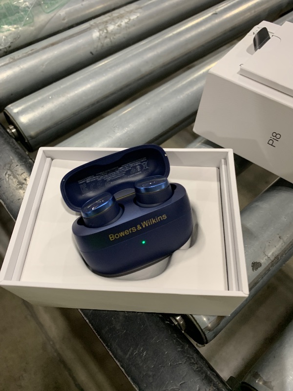 Photo 1 of Bowers & Wilkins Pi8 Wireless Bluetooth Earbuds (Midnight Blue), in-Ear Bluetooth Earphones with Qualcomm & aptX Lossless, Active Noise Cancelling Earbuds, 3 Built-in Mics, 15-Min Quick Charging