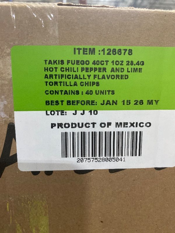 Photo 1 of Takis Fuego 40 pc / 1 oz Multipack - Hot Chili Pepper & Lime Flavored Extreme Spicy Rolled Tortilla Chips - Individual Bags, Perfect for Tailgates, Parties, Lunchboxes or Lunches