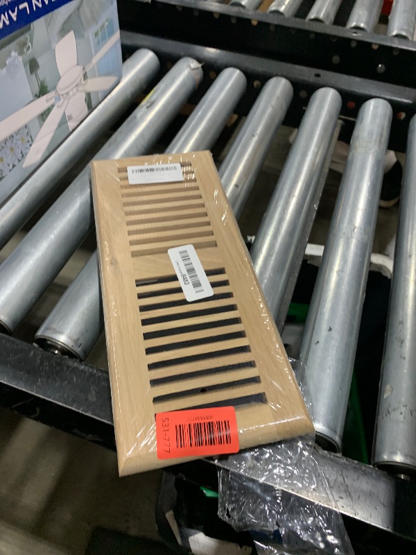 Photo 1 of Howeall 4x12 Inch White Oak Wood Floor Register Vents Cover - Drop in Wood Vent Register with Damper Wooden Vents Covers for Home Floor Unfinished (White Oak)