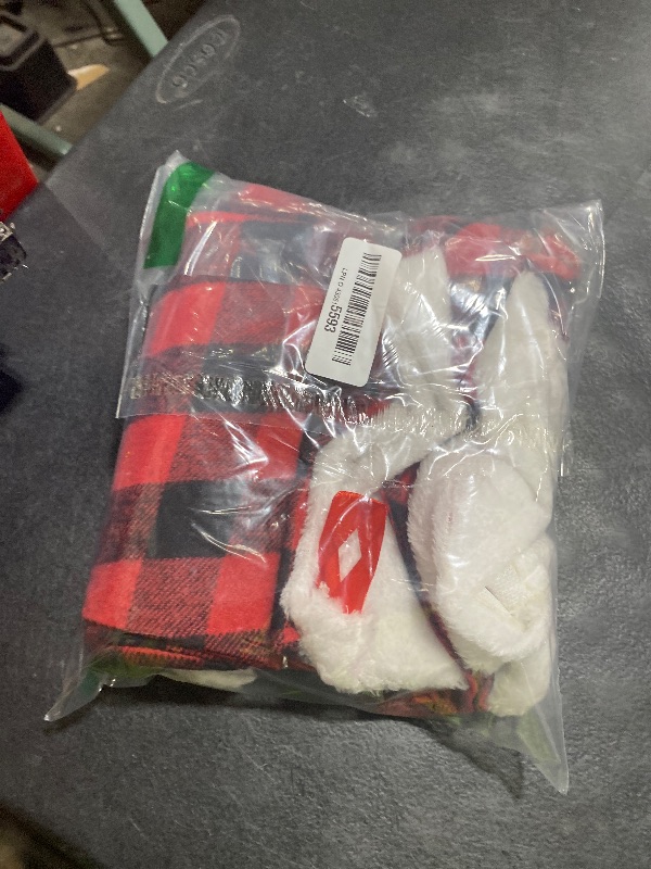 Photo 1 of YUJUN 6 Pack 22 Inches Christmas Stockings, Xmas Large Black Red Buffalo Plaid Hanging Stockings Decorations for Christmas Tree Fireplace Family Holiday Party Decor