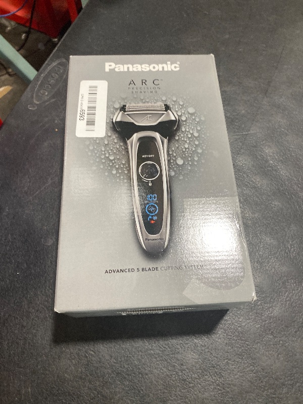 Photo 1 of Panasonic ARC5 Electric Razor for Men with Pop-Up Trimmer, Wet/Dry 5-Blade Electric Shaver with Intelligent Shave Sensor and Multi-Flex Pivoting Head – ES-LV65-S (Silver)