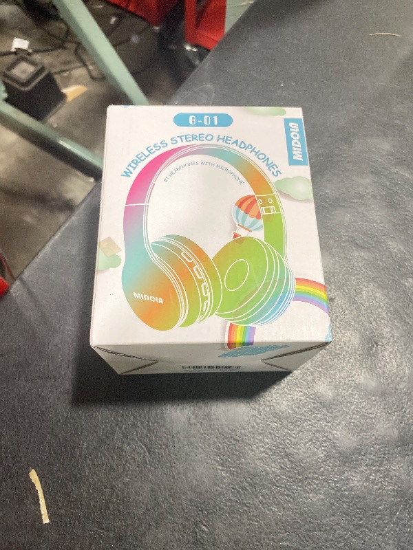 Photo 1 of MIDOLA Kids Headphones Bluetooth 5.4 Wireless 68H Play Time Volume Limit 85/94dB Over-Ear Foldable Headset,Type-C Fast Charging,with Wired Aux Mic for Toddler Child Pad Tablet Blue