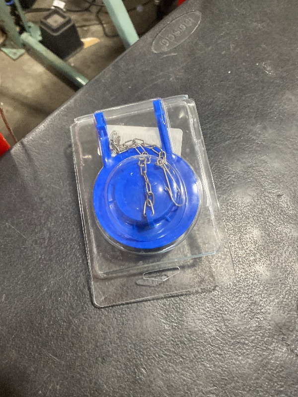 Photo 1 of Universal Toilet Flapper Replacement 2 Inch - Compatible with Most American Standard Kohler Fluidmaster Toto Gerber Toilets Tank Water Saving Rubber Flush Valve Flapper with Stainless Chain Blue 1Pack