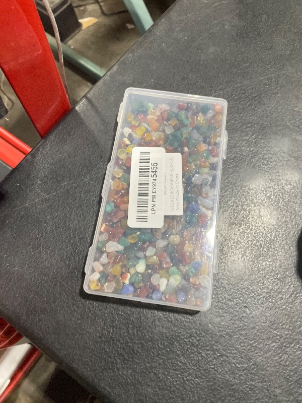 Photo 1 of EZEELAI 0.5 Lb/230g Colorful Agate Aquarium Fish Tank Gravel Rocks, Crushed Stone Crystal Chips Bulk Natural Gemstones Pebbles Irregular for Aquarium, Vase Fillers, Succulent Plants Decor