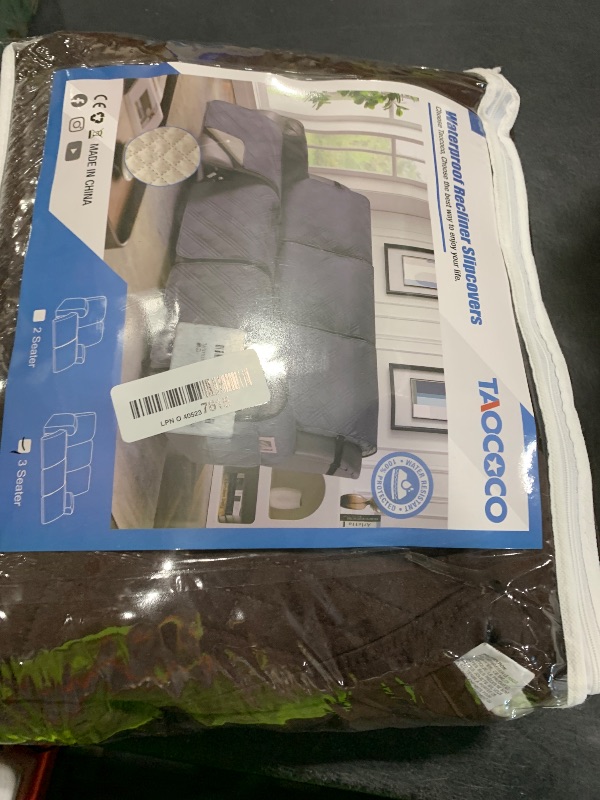 Photo 1 of TAOCOCO 100% Waterproof Recliner Sofa Covers 3 Seater, Split Couch Covers for Reclining Couches for Kids Pets, Non Slip Reclining Couch Covers Furniture Protector with Straps(3 Seater, Coffee)