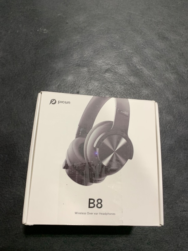 Photo 1 of Picun B8 Bluetooth Headphones, 120H Playtime Headphone Wireless Bluetooth with 3 EQ Modes, Low Latency, Hands-Free Calls, Over Ear Headphones for Travel Home Office Cellphone PC Black