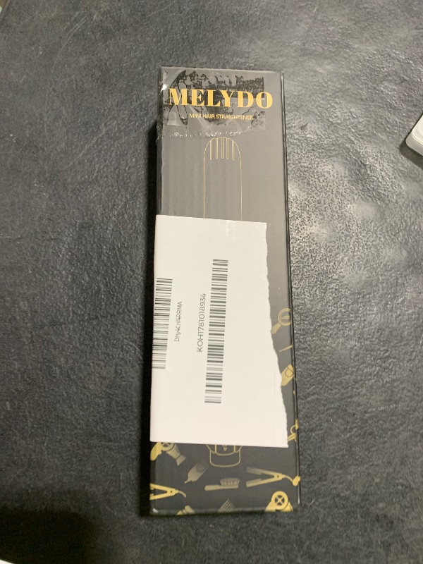 Photo 1 of MELYDO Mini Flat Iron, Ceramic Tourmaline Small Hair Straightener for Short Hair/Bangs, Dual Voltage Travel Hair Straightener, Portable Mini Straightener with Storage Pouch(Black)
