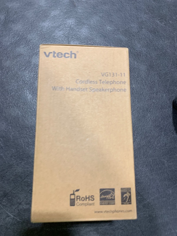 Photo 1 of VTech Cordless Phone with DECT 6.0, Full-Duplex Speakerphone, Lighted Display, Backlit Keypad, Caller ID/Call Waiting, Volume Control, Hearing Aid Compatible, Wall Mount | VG131-11 (Black)