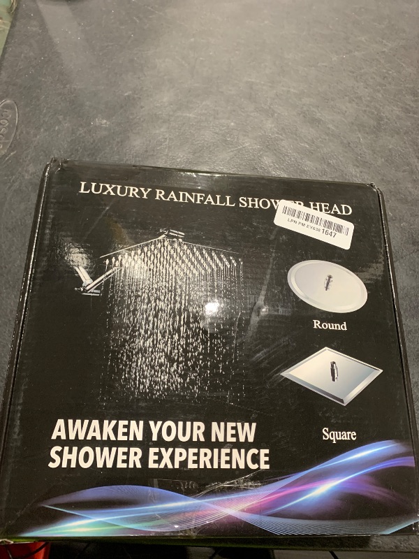 Photo 1 of High Pressure Rainfall Shower Head/Handheld Shower Combo with 11" Adjustable Extension Arm, 5 Spray Settings Shower Heads with 60" Hose Anti-leak (Gold), 10"