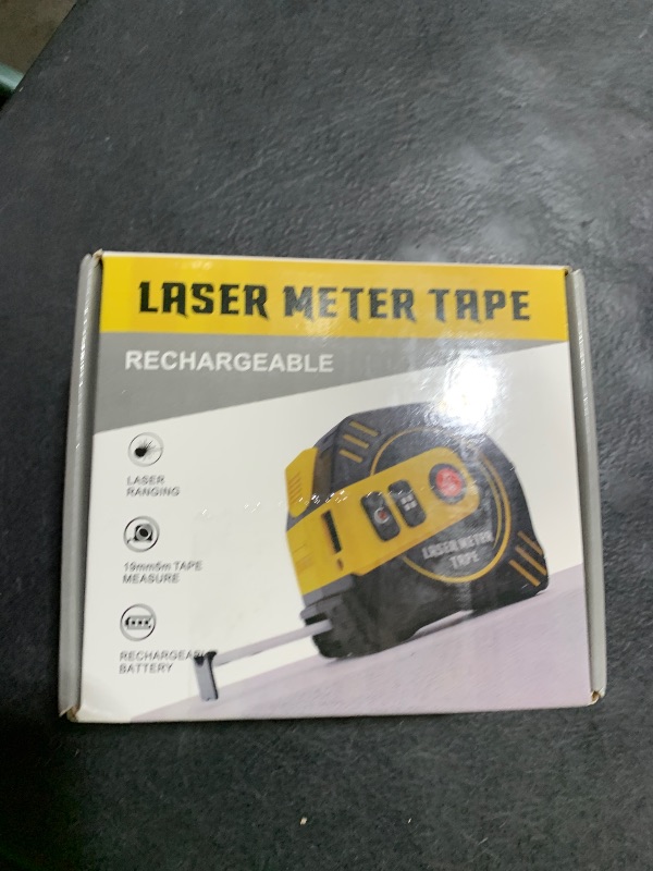 Photo 1 of 2-in-1 Laser Tape Measure 262ft – Digital Measuring Tape with LCD Display, Rechargeable Smart Tape Measure with Distance, Area & Volume Measurement, USB Charging – Construction & DIY Use