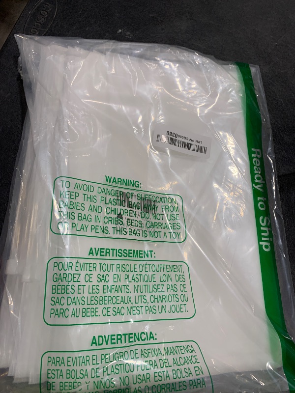 Photo 1 of 50Pcs 12x14 Inch Frosted Zipper Poly Bags for Clothing Plastic Packaging Bags for Small Businesses or Travel Storage, Clear Apparel Bag for Shirts Dress Sweater Socks Underwear| No Vent Holes