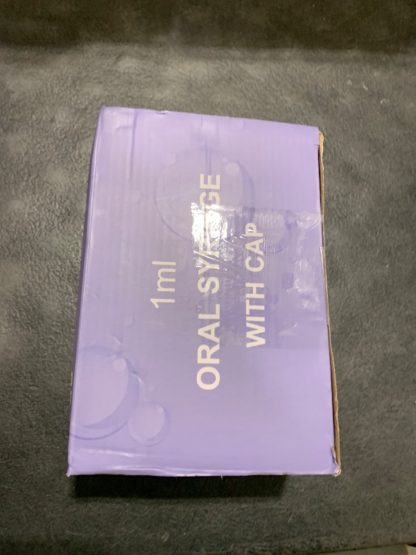 Photo 1 of 50 Pcs 1ml Syringes with Caps Oral Dispenser Individually Sterile Warpped for Medicine Dropper, Colostrum Collect Feeding Pets, Liquid