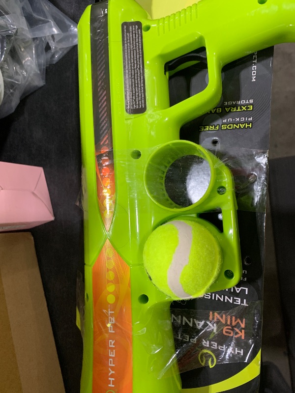 Photo 1 of Hyper Pet MINI K9 Kannon Dog Ball Thrower Launcher for Dogs (Small Breeds Up To 20 Pounds), Includes One Hyper Pet 2 Inch Tennis Ball