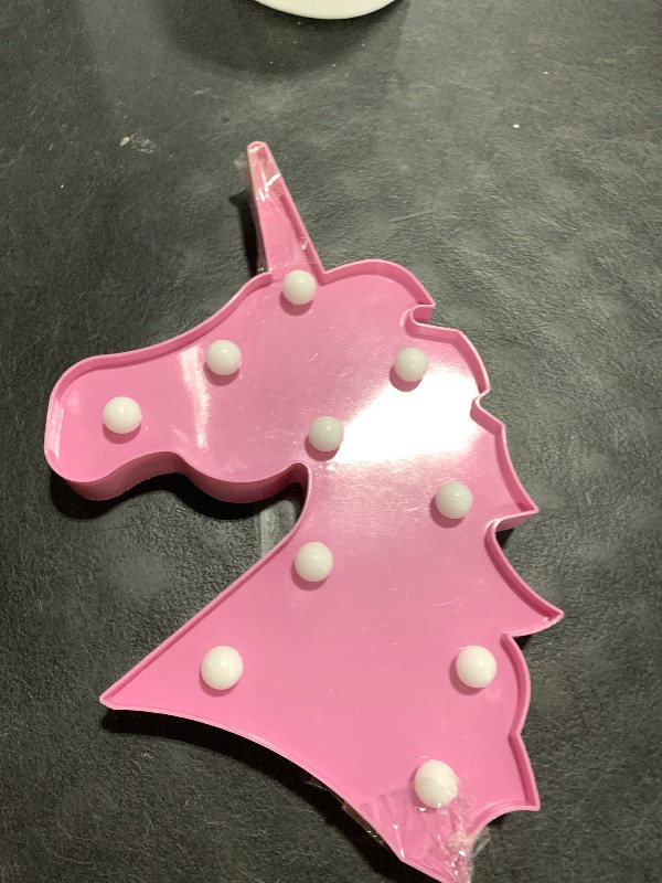 Photo 1 of YiaMia Pink Unicorn Room Decor, Princess Party Decorations, Battery Powered Night Light for Girls