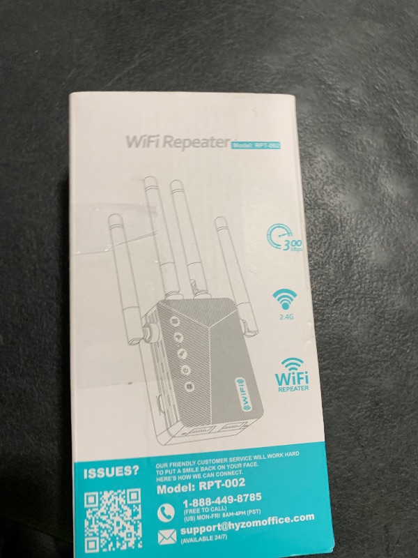 Photo 1 of WiFi Extender Signal Booster 8K Sq.Ft Coverage with Ethernet Port | 50% Faster Internet Booster Easy Setup Wireless Repeater, White