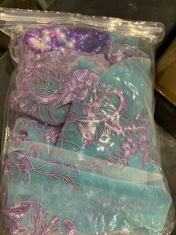 Photo 1 of PURFEEL Girls Mermaid Princess Dress Kids Mermaid Costume Dress up for Ariel
