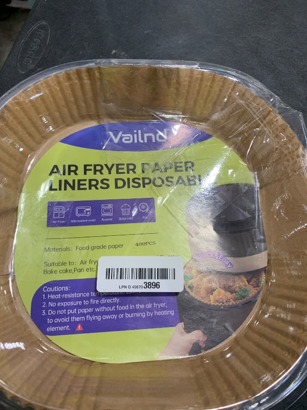 Photo 1 of 400 Pcs Air Fryer Paper Liners, 8" Square Air Fryer Liners Disposable, Heavy-Duty Parchment Paper for 5-8 qt Airfryer Basket, Non-Stick & Grease-Proof Baking Liner for Oven Pan