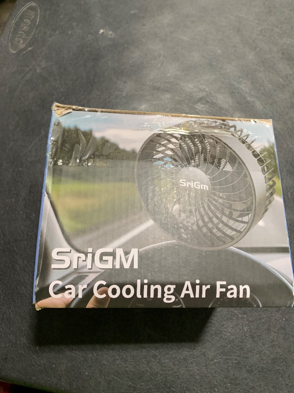 Photo 1 of SriGM 12V Car Cooling Fan with Car Power Outlet - 360° Adjustable Head & Super Strong Suction Cup Powerful 12 Volt Vehicle 4.5" Universal for Trucks/SUV/RV (Black 4.5" Fan)