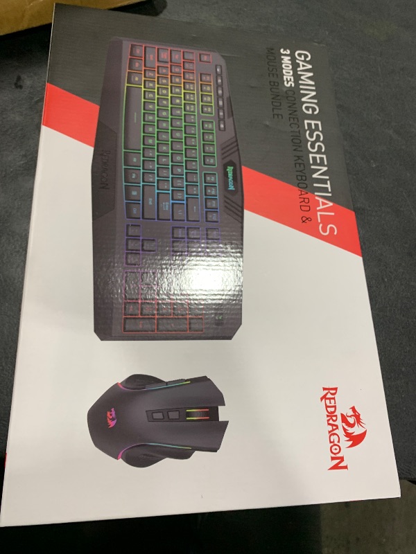 Photo 1 of Redragon S101M-KS Gaming Keyboard and Mouse Wireless with Tri-Mode, RGB Keyboard and 4800 DPI Gaming Mouse, 10 Independent Multimedia Keys for Wins, PC, Computer, Wireless S101 Ideal for Gamer