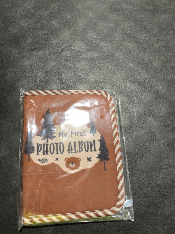 Photo 1 of Baby's My First Family Album Soft Photo Cloth Book Forest Brown Bear My First Book of Photos Baby Memory Album Gift Holds 4x6 Pictures for Babies Newborn Toddler & Kids Baby Shower