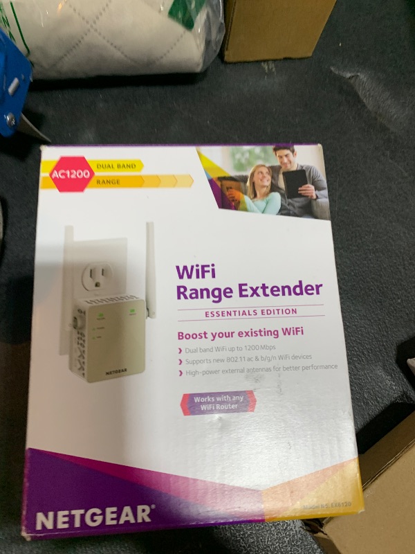 Photo 1 of NETGEAR WiFi Range Extender (EX6120) - Add up to 1,500 sq. ft., 25 Devices - AC1200 Dual Band Wireless Signal Booster & Repeater (Up to 1.2 Gbps Speed), Compact Wall Plug Design – Free Expert Help