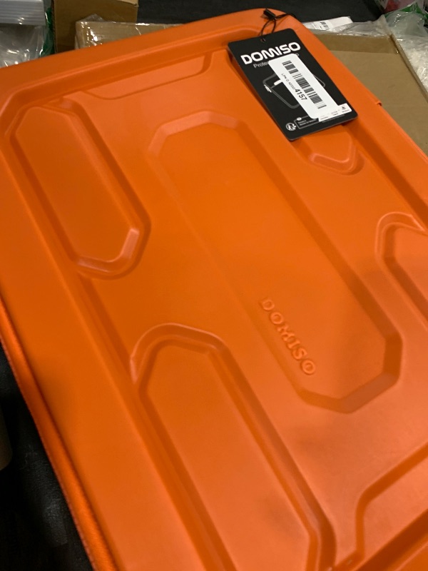Photo 1 of DOMISO 15.6 inch Laptop Sleeve with Handle Shockproof Waterproof EVA Protective Case for 15.6" Yoga 720 IdeaPad 310 320 ThinkPad T570/Legion 5 Gen 6/HP Envy 15/15.6" Notebooks, Orange