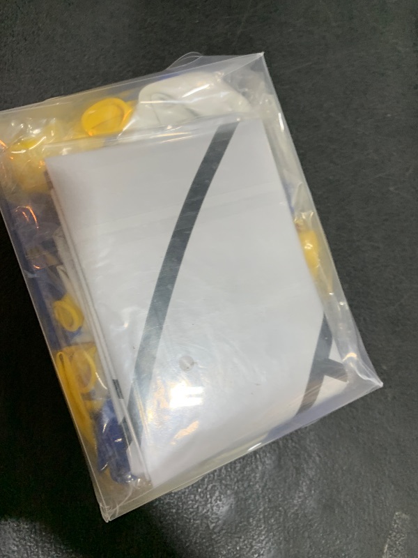 Photo 1 of 114 Pcs High School Volleyball Balloon garland arch Kit with Blue and Yellow foil star balloons for Teenage Interschool Volleyball senior Sports Theme birthday senior night party decorations