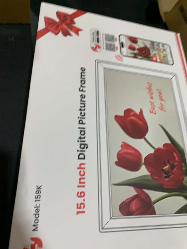 Photo 1 of 64GB 15.6" Frameo Digital Picture Frame WiFi, Large Electronic Photo Frames 1920 x 1080 IPS FHD Touch Screen, Send Photos from Your Phone from Anywhere, Best Gifts for Parents and Grandparents