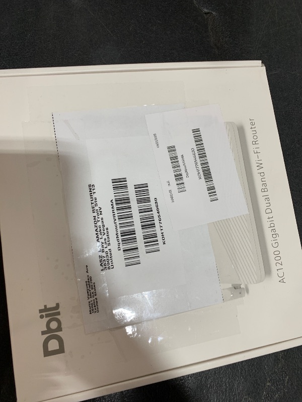 Photo 1 of DBIT AC1200 Gigabit WiFi Router 2.4GHz +5GHz Dual Band MU-MIMO Wireless Internet Router, 4 x 10/100/1000Mbps Ethernet Ports, 4 x 5dBi Antennas, Support Router, AP, Repeater Mode, EasyMesh, White
