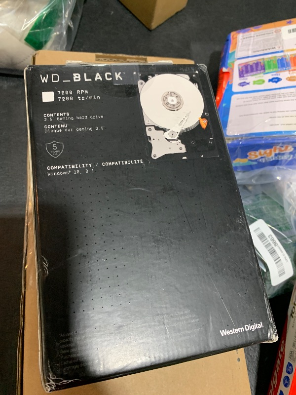 Photo 1 of Western Digital 8TB WD_Black Performance Internal Hard Drive HDD - 7200 RPM, SATA 6 Gb/s, 256 MB Cache, 3.5" - WD8002FZBX