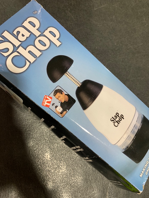 Photo 1 of Original Slap Chop Slicer Chopper with Stainless Steel Blades & Butterfly Opening for Easy Cleaning - Vegetable Chopper Gadget, Mini Chopper for Salads - Kitchen Accessory