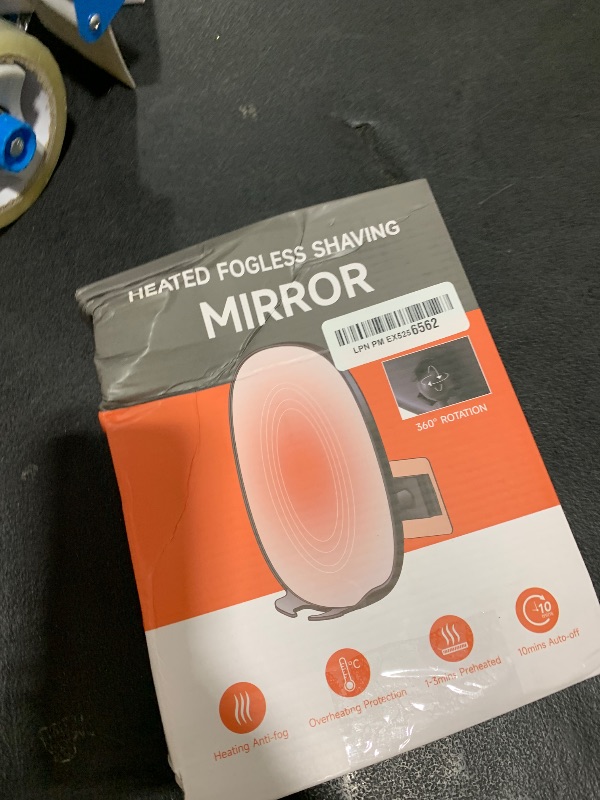 Photo 1 of COSMIRROR Heated Shower Mirror Fogless for Shaving, Lighted Shaving Mirror with 2 Razor Holders, 5000mAh Rechargeable No Fog Mirror for Shower with Light, Adhesive Steam Free Shower Mirror for Men