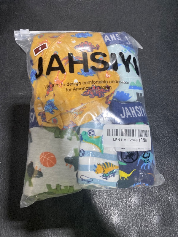 Photo 1 of JAHSIYI Boys Underwear Size 8 7 Kids Soft Cotton Boxer Briefs Age 7-8 Years Old Dinosaur Dino Print Boxers Medium Tagless Underpants Clothes 7T 8T M Undies