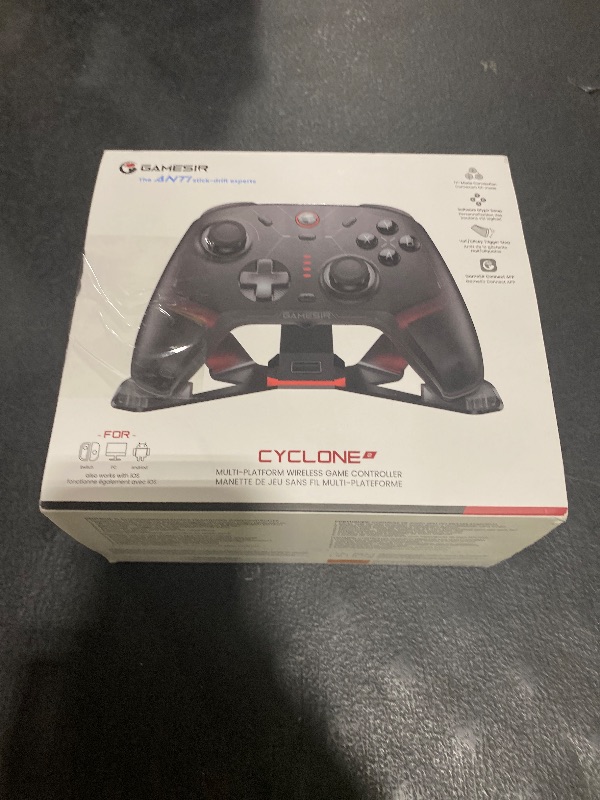 Photo 1 of GameSir Cyclone 2 Multiplatform Wireless Controller- TMR Electromagnetic Joysticks&Hall Effect Switch triggers,6-axis Gyro Gaming Controller with Charging Dock for Switch/PC/iOS/Android/Steam - Black