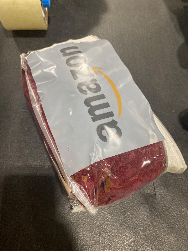 Photo 1 of MAXIJIN Jacquard Ottoman Cover Slipcovers Folding Storage Stool Furniture Protector Cover Soft Thick Rectangle Foot Rest Slipcover with Elastic Bottom (Ottoman Small, Wine Red)