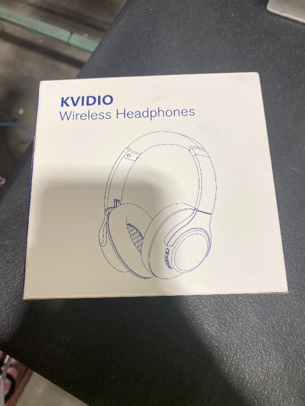 Photo 1 of KVIDIO Bluetooth Headphones Over Ear, 65 Hours Playtime Wireless Headphones with Microphone, Foldable Lightweight Headset with Deep Bass, HiFi Stereo Sound Low Latency for Travel Work Cellphone