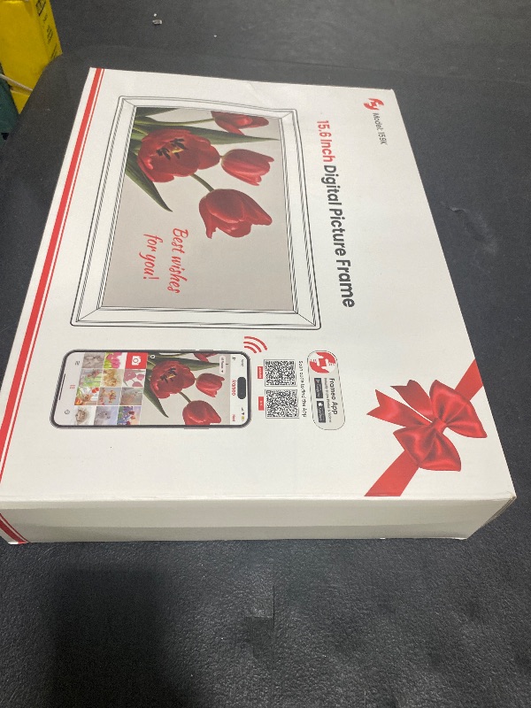 Photo 1 of 64GB 15.6" Frameo Digital Picture Frame WiFi, Large Electronic Photo Frames 1920 x 1080 IPS FHD Touch Screen, Send Photos from Your Phone from Anywhere, Best Gifts for Parents and Grandparents