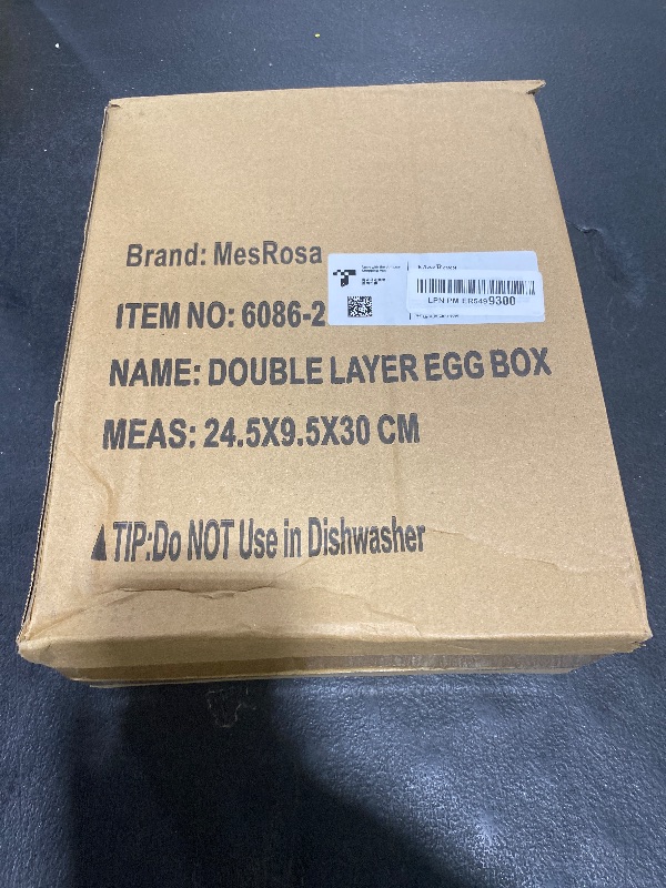 Photo 1 of MesRosa Egg Holder for Fridge, Automatically Rolling Egg Storage Container for Refrigerator,Large Capacity Egg Organizer for Fridge with Lid,Clear Plastic Dispenser, Tray & Bin -2 Layer