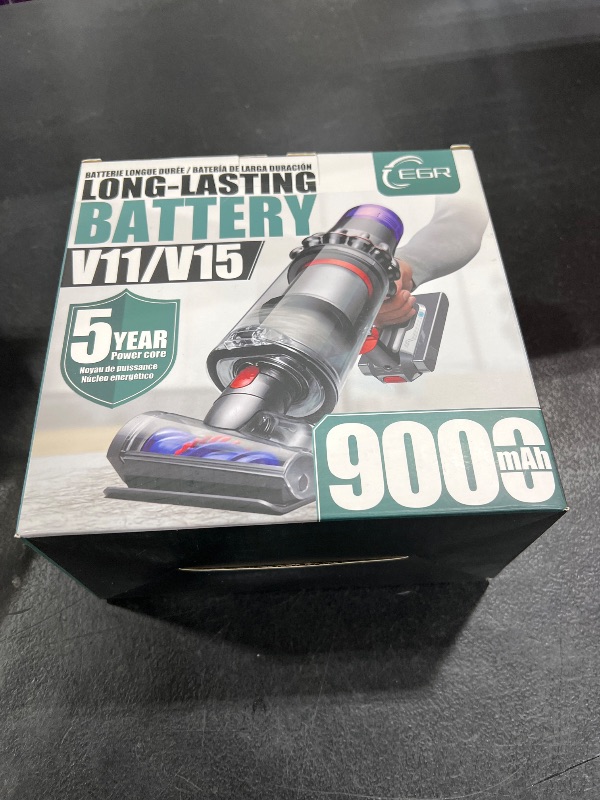 Photo 1 of EGR 9000mAh V11 Battery Replacement Compatible with Dyson Click-in Installation for Extra/Absolute/Animal/Torque/Drive/Outsize/V11/V15/SV15/SV22/970425-01 Vacuum