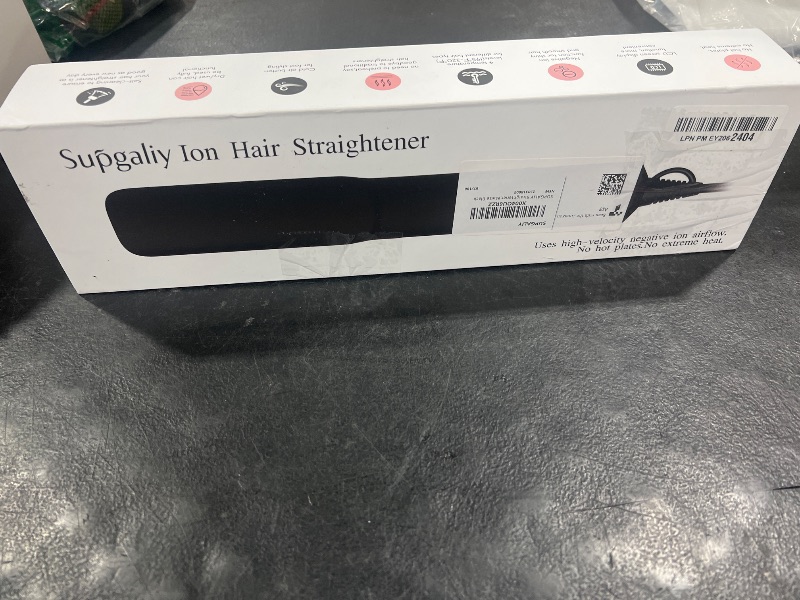 Photo 1 of Hair Straightener - 2 in 1 Wet to Dry Hair Dryer and Straightener with High-Speed Airflow + Rapid Heat-Up + Customizable Temperature + LCD Display & Auto Shut-Off + No Heat Damage (Matte Black)