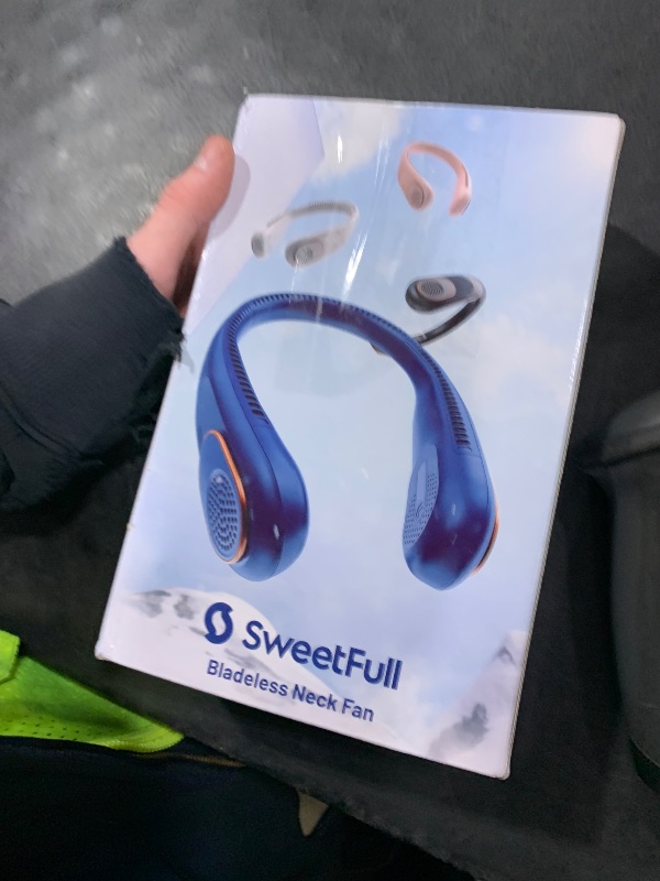 Photo 1 of SWEETFULL Portable Neck Fan 360° Cooling Bladeless Personal Fan | No Hair Twisting - 4000mAh USB Rechargeable Wearable Fan for Travel, Birthday Gifts for Men, Women, Mom, and Dad
