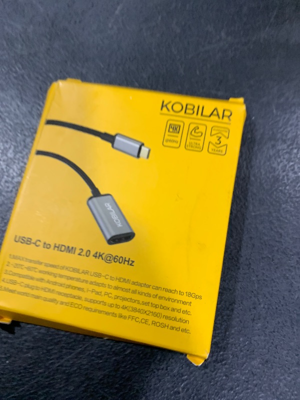 Photo 1 of Kobilar USB C to HDMI Adapter - High Resolution?4K@60Hz? Type C to HDMI Aluminum Shell with 30-Micron Gold Plug for Apple iPad MacBook Pro/Air,Thunderbolt 4/3?Galaxy/Monitor