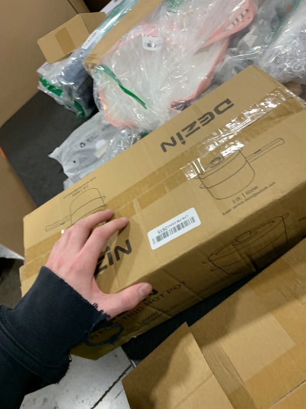Photo 1 of Dezin Electric Cooker, 2L Non-Stick Sauté Pan, Rapid Noodles Cooker, Mini Pot for Steak, Egg, Fried Rice, Ramen, Oatmeal, Soup with Power Adjustment, College Dorm Room Essential(Egg Rack Included)