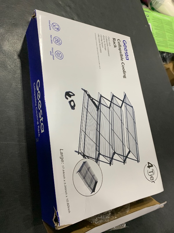 Photo 1 of Geesta 2/3/4-Tier Upgraded Collapsible Cooling Rack with Adjustable 3 Setting Design Stackable Roasting Cooking Drying Wire Cooling Rack for Cookies Baking Gifts for Women