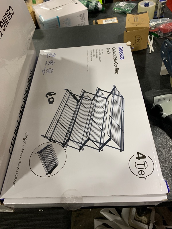 Photo 1 of Geesta 2/3/4-Tier Upgraded Collapsible Cooling Rack with Adjustable 3 Setting Design Stackable Roasting Cooking Drying Wire Cooling Rack for Cookies Baking Gifts for Women