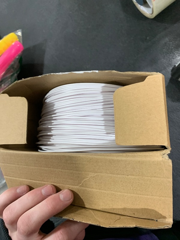 Photo 1 of Bamboo Lab PETG HF Refill Filament 1.75mm High-Speed, Easy to Print, Smooth Texture, Eco Friendly with RFID for Bambu Lab X1, P1,A1 Series 1KG (2.2lbs) Exclude Spool +/- 0.03mm (White 33100)