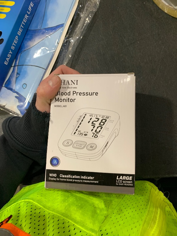 Photo 1 of Blood Pressure Monitor, Automatic Upper Arm Blood Pressure Monitors for Home Use with Large Cuff, Blood Pressure Machines with 500 * 2 Sets Memories, Support 2 Users(Blue)