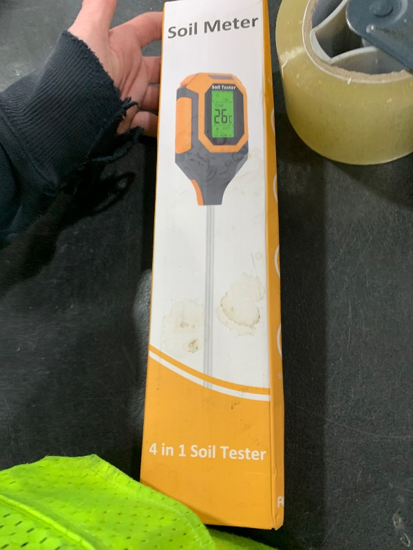 Photo 1 of 4-in-1 Soil Moisture Meter Digital PH Meter/Soil Moisture/Plant Temperature/Sunlight Intensity, Backlight LCD Display, Soil Test Meter for Garden, Lawn, Plant Care, Farm and Indoor Outdoor Plants